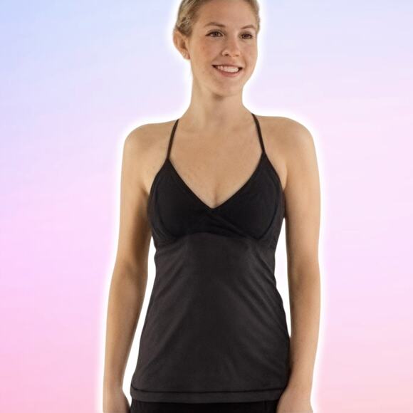 LULULEMON Pranayama Luxtreme Tank Top Black Sz 2 - Picture 1 of 6